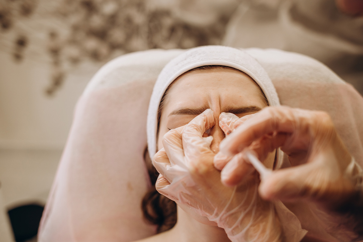 A woman getting BOTOX injections in Sequim, WA.